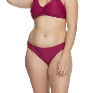 Volcom Simply Solid Full Bikini Bottoms Wine Color